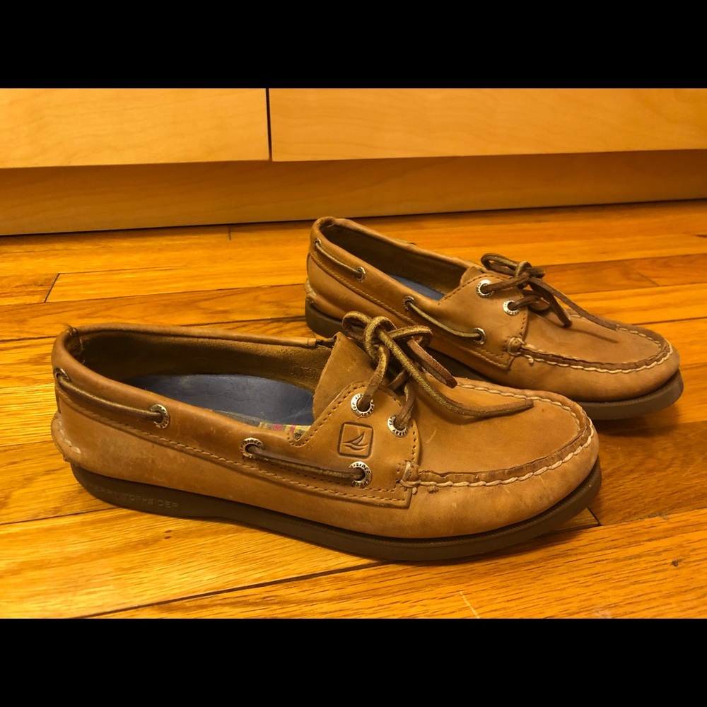 Brown Leather Sperry Top Siders (6.5M)